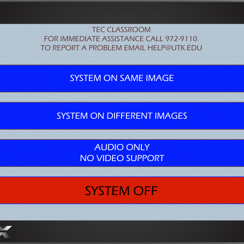 AMX Style 12 Main Screen