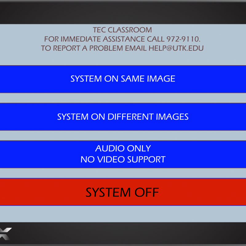 AMX Style 13 Main Screen