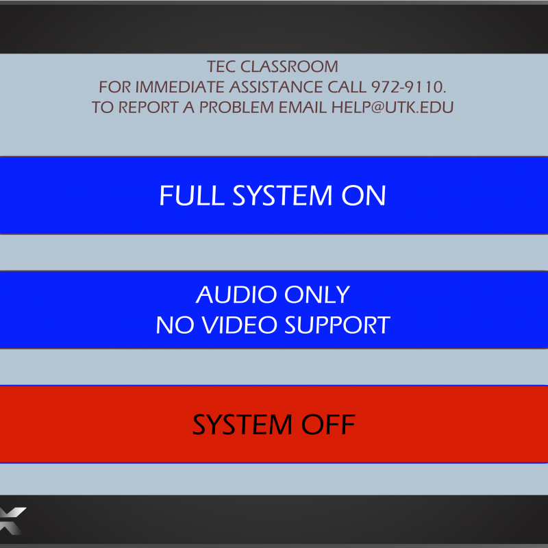 AMX Style 15 Main Screen