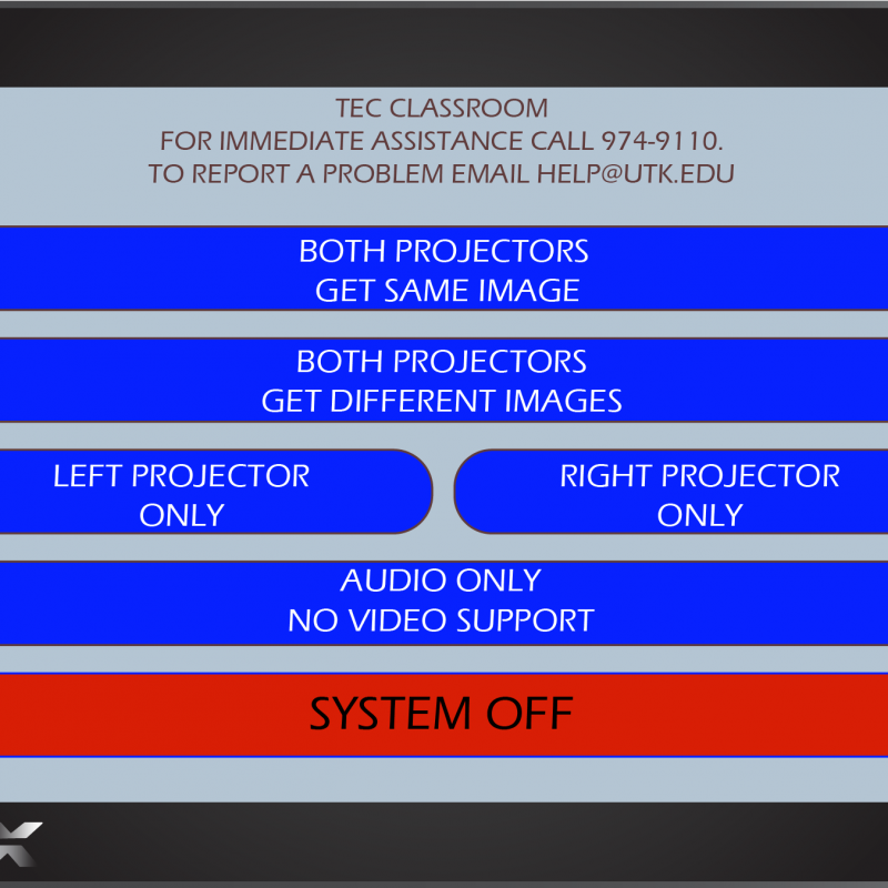 AMX Style 31 Main Screen