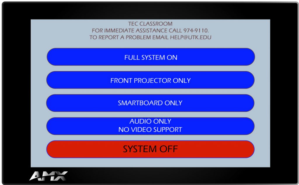 AMX Style 37 front screen choose full system on