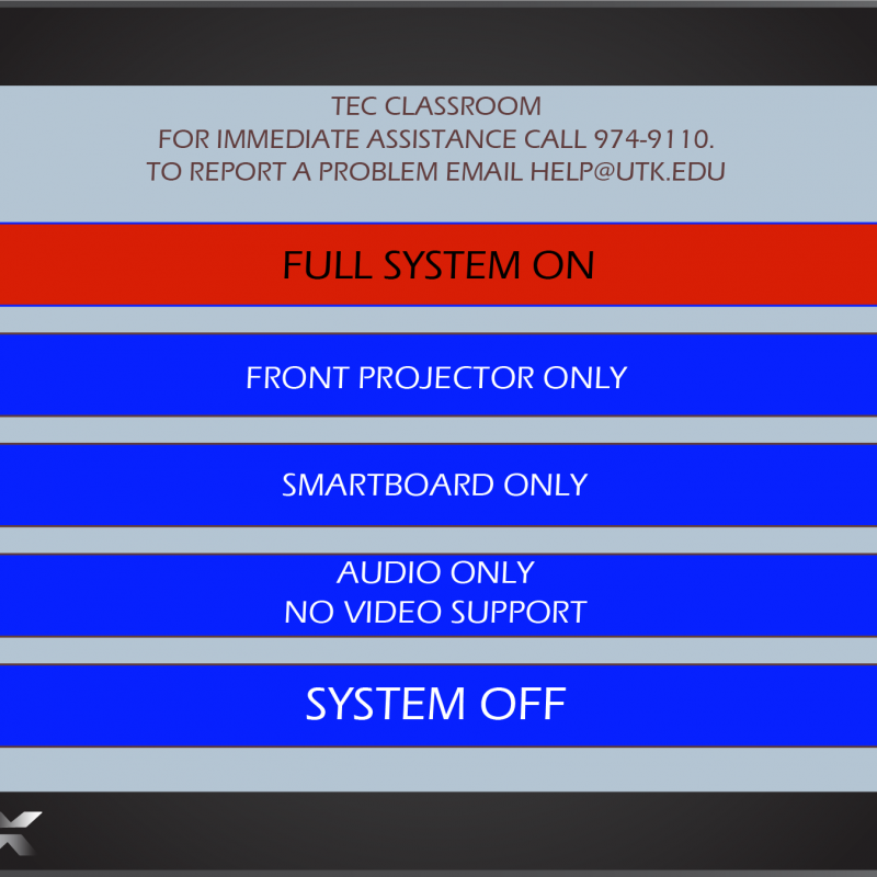 AMX Style 39 Main Screen