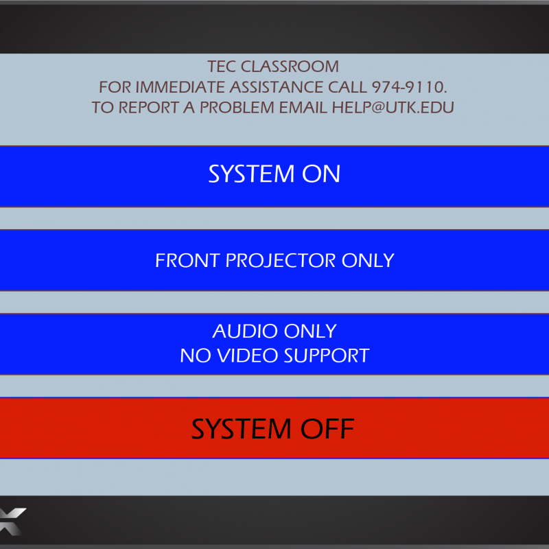 AMX Style 41 Main Screen