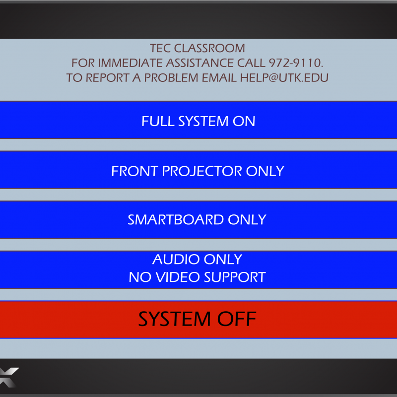 AMX Style 6 Main Screen