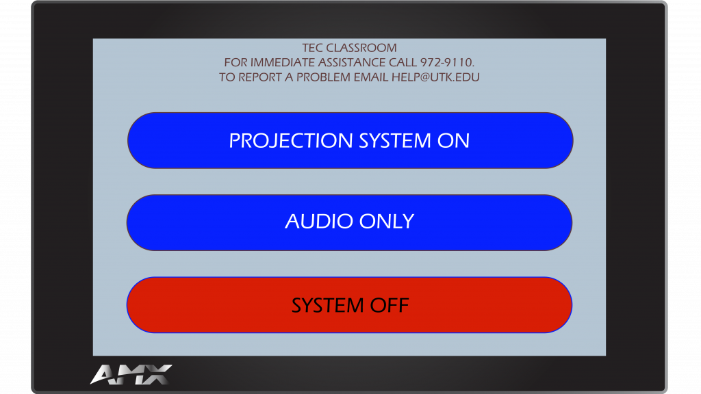 AMX Style 8 Main Screen