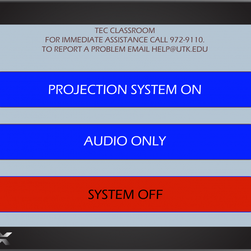 AMX Style 8 Main Screen