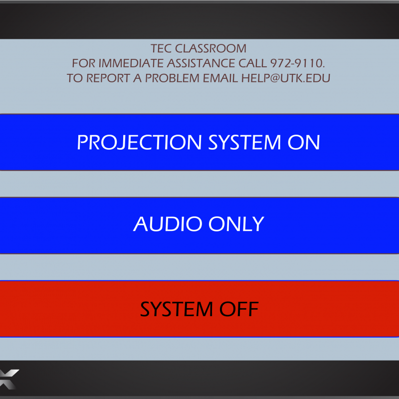 AMX Style 9 Main Screen