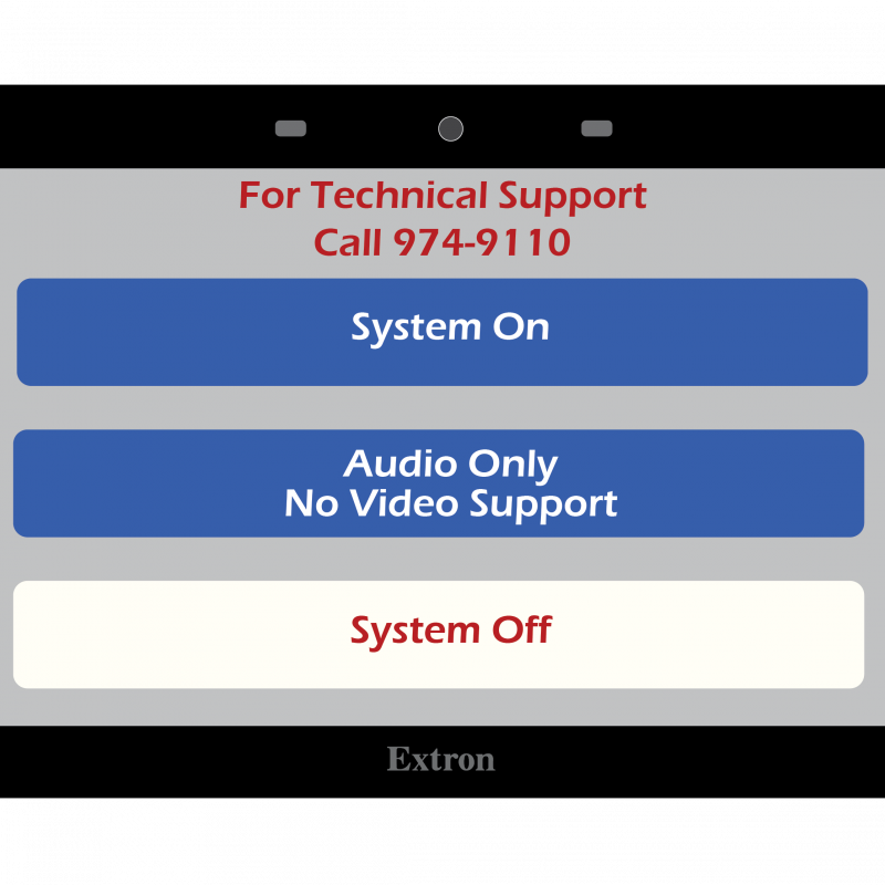 Extron Style 5 Main Screen