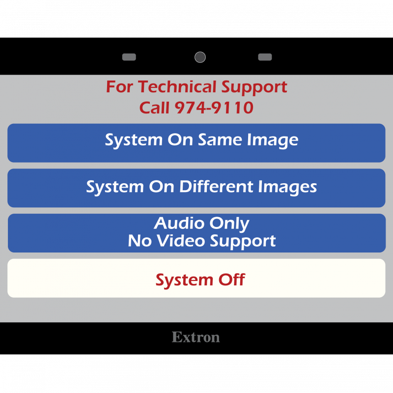 Extron Style 9 Main Screen