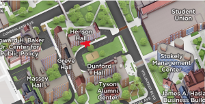 Henson Hall with elevator marked
