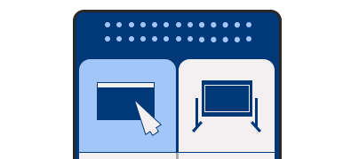 Image of the Interactive mode icon highlighted in blue