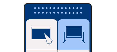 Image of the Whiteboard mode icon highlighted in blue