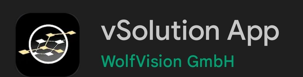 Picture of vSolution app logo
"vSolution App WolfVision GmbH"
